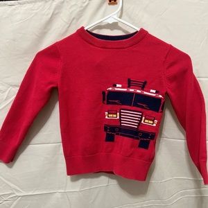 GAP boys Red Firetruck sweater {5}